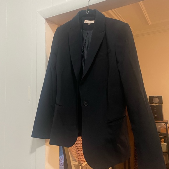 Navy Calvin Klein 8P Petite Blazer - Picture 2 of 11